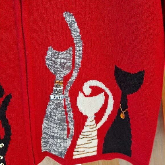 Adorable ALIA CAT ZIP UP Jacket Size 14-16 - Picture 4 of 8